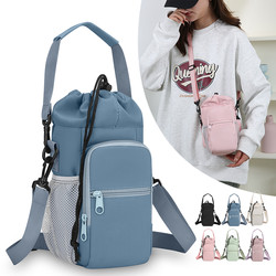 Outdoor Travel Sports Gym Mobile Phone Water Bottle Integrated Bag Women's Shoulder Crossbody Bag Hand-Held Water Cup Bag Nylon