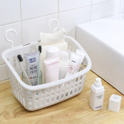 Hanging Storage Basket with Hooks, Kitchen Hanging Basket, Bathroom Toiletries Storage Basket, Plastic Basket Storage Bin