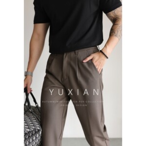 
YUXIAN all-round hardcore easy-to-maintenance anti-wrinkle casual business trousers slim straight men's summer four-season style