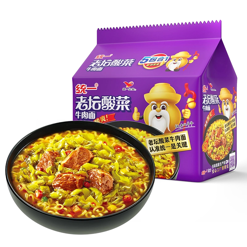统一老坛酸菜牛肉面方便面泡面袋面来一桶速食