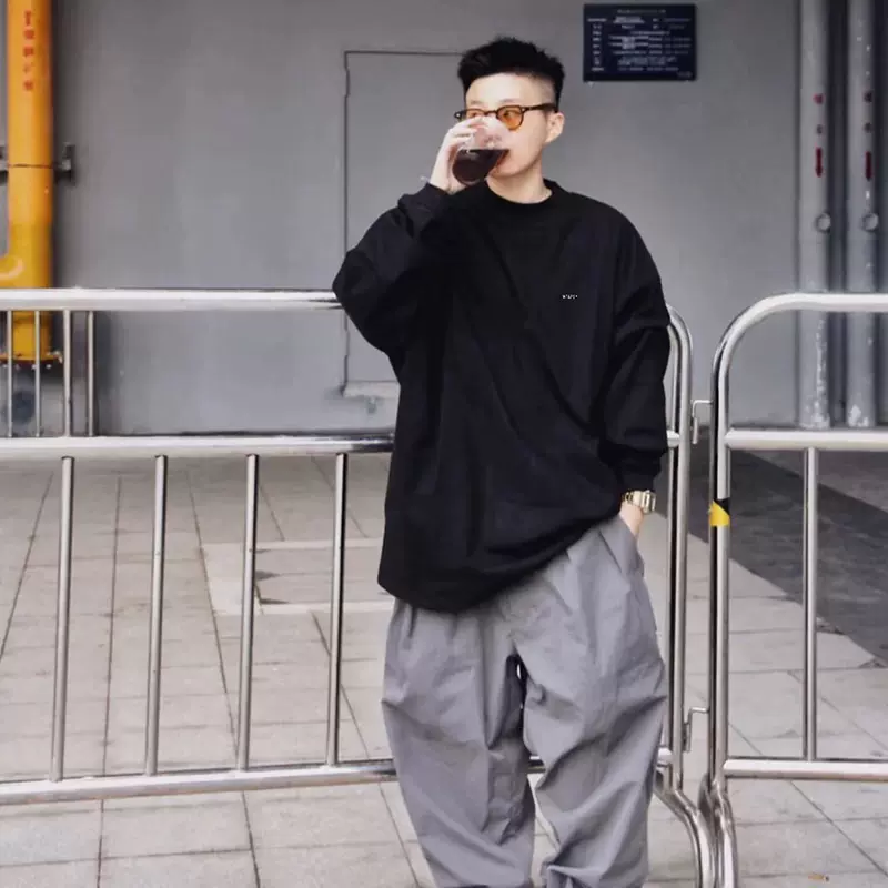 日系WTAPS WAFFLE休闲宽松重磅华夫格长袖刺绣情侣T恤Cityboy23AW-Taobao