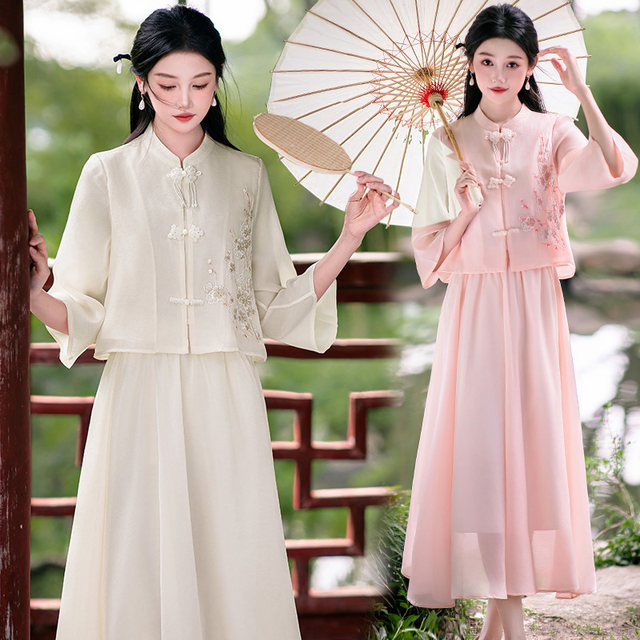 New Chinese style national style stand collar improved cheongsam top ...
