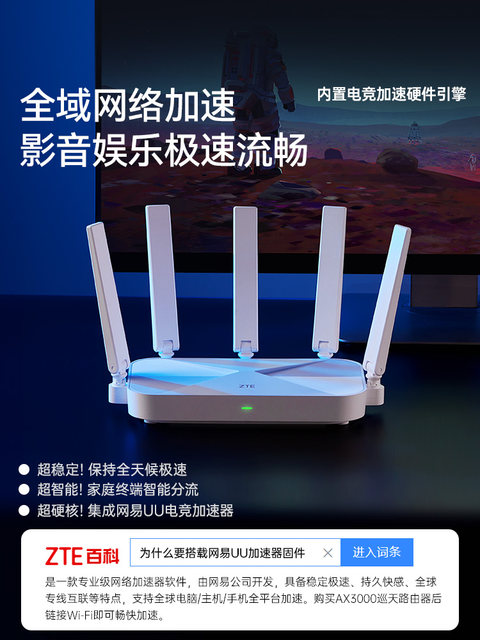 Zte Optical Router ZTE ZTE AX3000M sky survey version wifi6 wireless competitive router ...