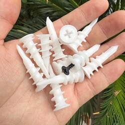 Special Expansion Bolts for Gypsum Board, Screw-In Self-Tapping Expansion Tubes, Rotating Fixed Gypsum Wall Plastic Spiral Wall Anchors