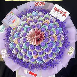 
New rose flower rich flower package finished bouquet shell diy homemade gift material package Valentine's Day and Chinese Valentine's Day