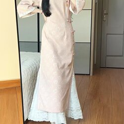 Lace Petticoat under a Cheongsam, Elastic Retro Versatile Skirt for Cheongsam, Autumn and Winter Base Layer to Cover the Hips and Make You Look Slimmer