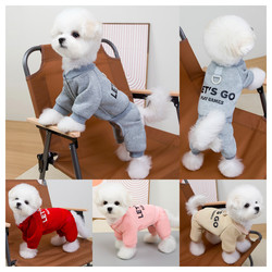 Dog Clothes Autumn and Winter Outfit Teddy Bichon Pomeranian Pet Poodle Autumn Sweatshirt Small Dog Trendy Cool Four-Legged Clothing