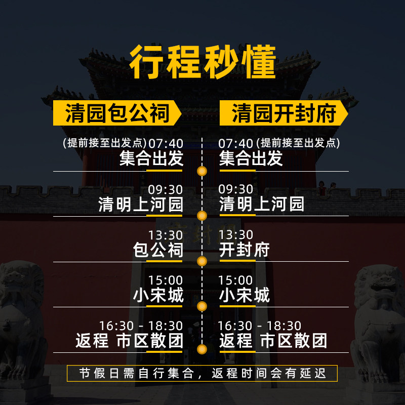 郑州出发河南旅游开封一日游郑州旅游开封旅游开封府清明上河园H