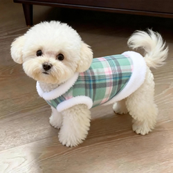 Dog Clothes for Autumn and Winter, Thickened Vest with Leash, Suitable for Small Dogs Like Teddy, Bichon, Corgi, and Cats