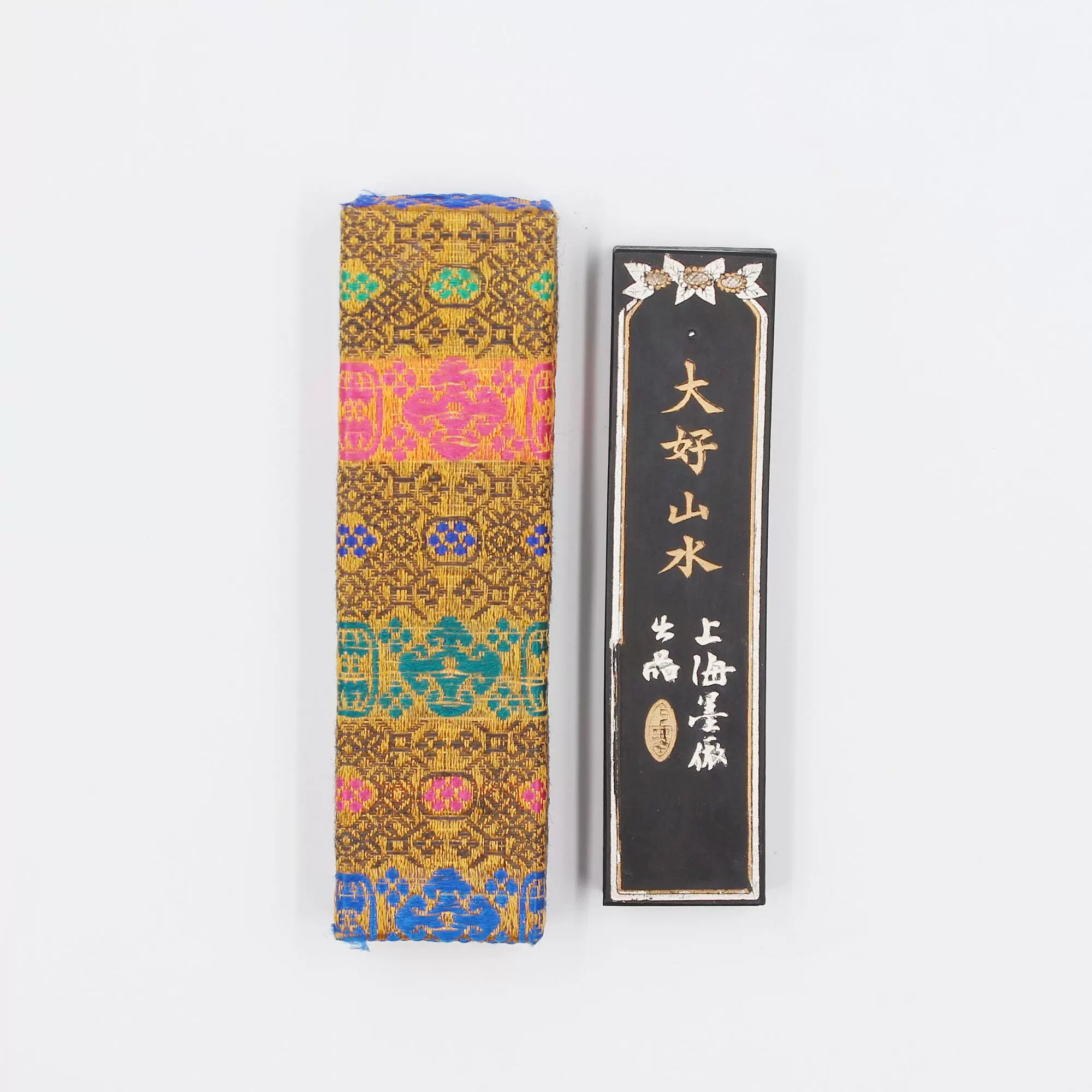 南海轻胶松烟上海墨厂87年4两纯松烟墨块实用文房大墨锭书画墨条-Taobao