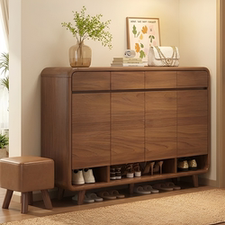 Shoe Cabinet for Home Use, Wall-Mounted, Multi-Layer, Large-Capacity Storage, Entryway Cabinet, Antique-Style Hallway, Outdoor Entrance Storage Cabinet