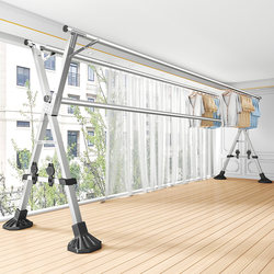 Floor-Standing Clothes Drying Rack for Home Use, Indoor Folding Balcony Bedroom Outdoor Drying Retractable Rod-Type Dormitory Quilt Drying Gadget