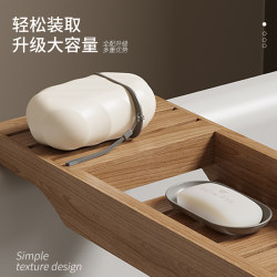 Soap box travel portable mini small soap box sealed drained soap box with lid transparent light luxury premium