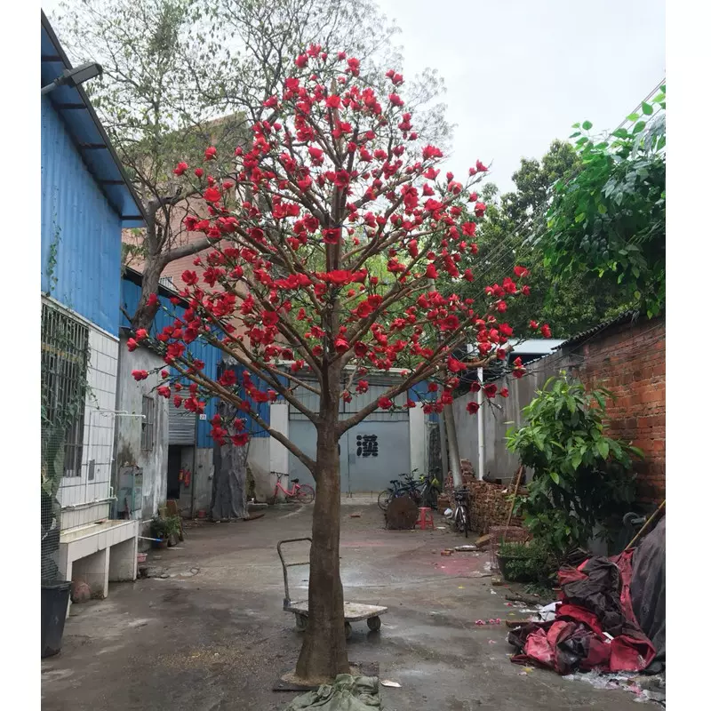 酒店庭院专用的仿真木棉花树假木棉花树落地装饰造型仿真