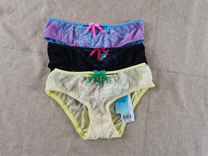 D13-48 Women's panties underwear head bottom pants low-waist triangle panties bag hip hip girl development period small size student girl
