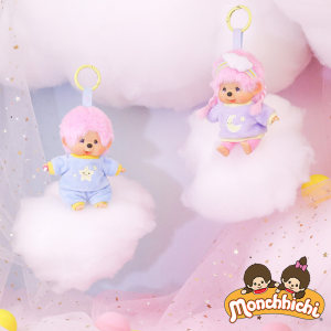 
Monchhichi cute and fun vinyl plush fashionable doll bag pendant candy color cute decoration