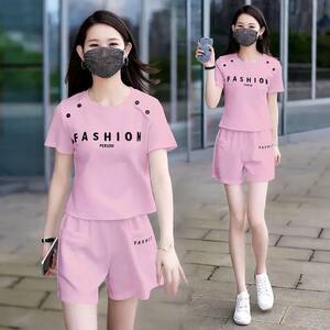 
Casual sports suit for women in summer 2025 new women's small and fashionable shorts shorts running suit two-piece set