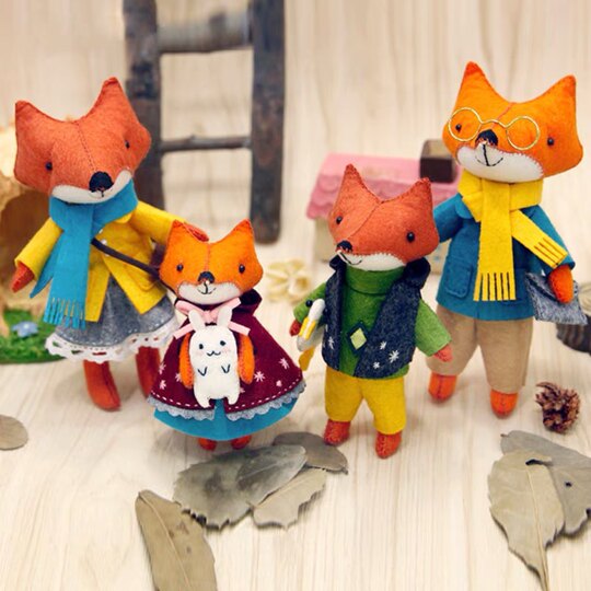 Outlets Handmade fox family