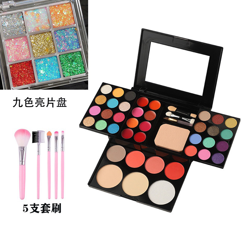 子供用ステージメイクアップパレット - 8色以上 - 無毒グリッターアイ