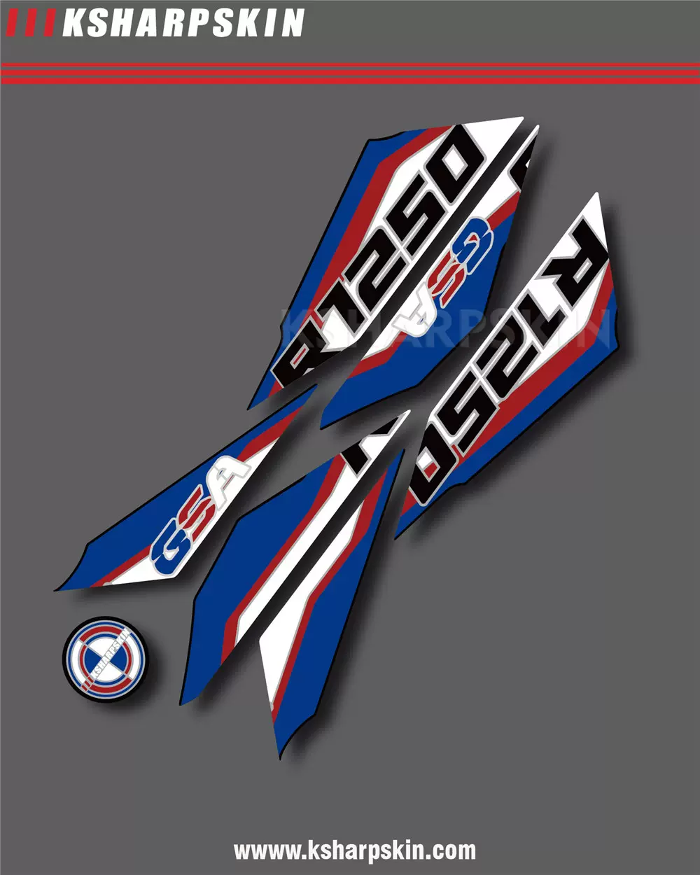 适用于宝马bmw R1250gs Adv 彩色车贴软胶车头装饰贴花车身贴