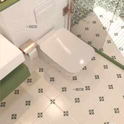 Fresh and Simple Floral Tiles, Floral Art Tiles F26, Balcony Tiles, Bathroom Floor Tiles, Non-Slip Tiles