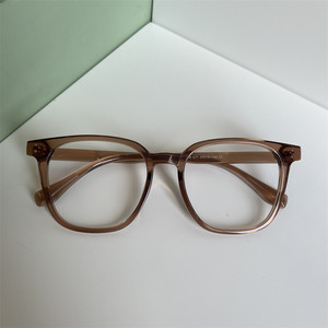 
15g 54 mouthfuls of cold tea large frame men's and women's all-match plain glasses frame can be matched with myopia retro big face to look slim and trendy