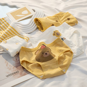 
Japanese underwear girls pure cotton antibacterial girls high school students cotton new low waist cute triangle shorts