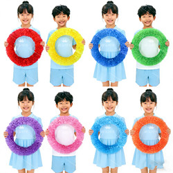 School Children's Sports Day Opening Ceremony Dance and Gymnastics Equipment Dance Props: Pure Color Hard Circle Garland Props