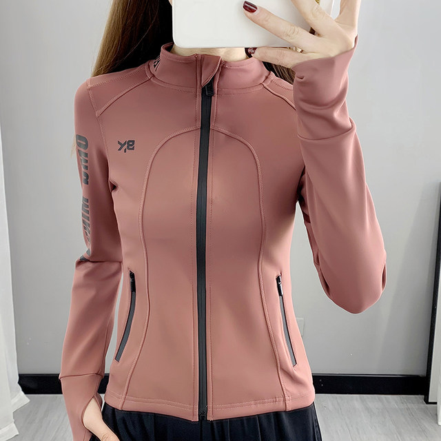 Short fitness wear sports coat for women spring and summer 2023 new