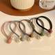 Simple pearl headband for women with hair tied bun rubber band hair loop for women with high elastic thick low ponytail hair accessories
