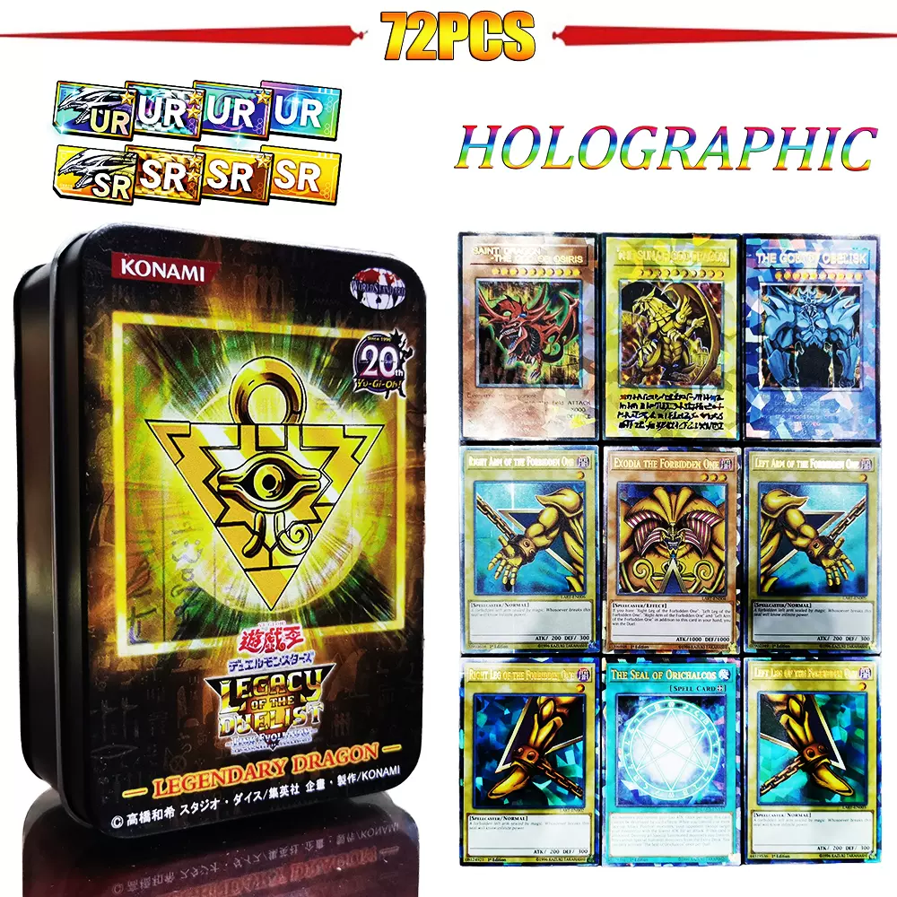 Yugioh Cards with Tin Box Yu Gi Oh Card 72PCS Holographic En-Taobao