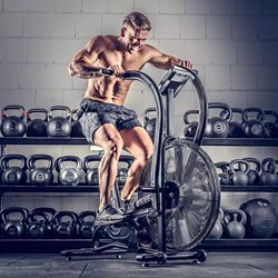 New Crossfit Fan Bike Commercial Wind Resistance Bike Gym Silent Spinning Bike Fitness Equipment