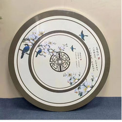 Thickened Stainless Steel Dining Table with Built-In Turntable, Foldable Round Table, No Installation Required, Banquet Table, Stall Table, Integrated Table