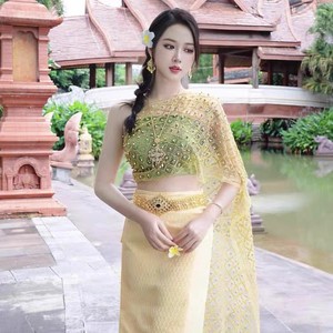 Xishuangbanna Travel Photo theme Dai clothing net red photo traditional national women's set Thai clothing
