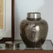 Banxilong Tín Có Thể Lớn Retro Thiếc Nguyên Chất Trà Có Thể Kín Bảo Quản Trà Có Thể Handmade Tinware Hele Danran Canghai hũ gốm đựng trà 