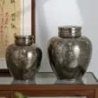 Banxilong Tín Có Thể Lớn Retro Thiếc Nguyên Chất Trà Có Thể Kín Bảo Quản Trà Có Thể Handmade Tinware Hele Danran Canghai hũ gốm đựng trà 