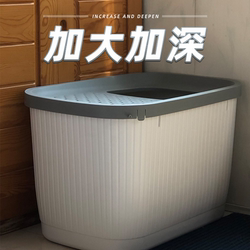Fully Enclosed Cat Litter Box with Top Entry, Extra-Large Bucket Cat Toilet, Cat Litter Box, Odor-Proof, Extra-Large, Splash-Proof