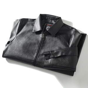 Da La Leak Foreign Trade Men's Factory Tail Orthodox Autumn Latold Casual PU Leather Jacket Jacket Black Tide Cool
