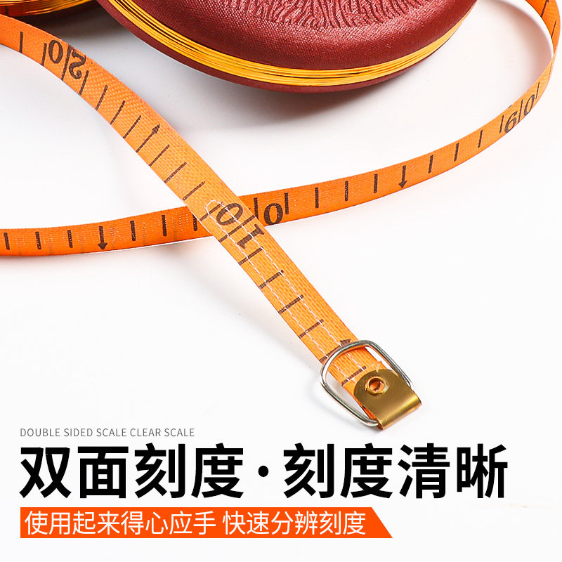 옷감 줄자, 린넨 줄자, 20미터, 30미터, 50미터, 100미터 상자 줄자, 줄자, 가죽판 자, 무료우송-
