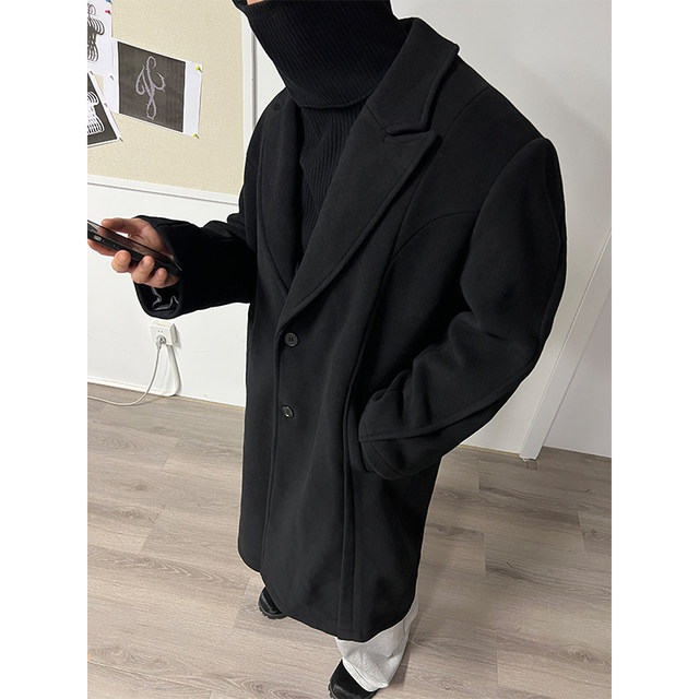 JCAESARKILLERCOAT long killer coat shoulder padded loose-leaf ...