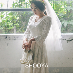 "my Favorite Little White Dress" Spot Korean Retro Light Wedding Dress, Vacation Travel Photography Dress, Pregnant Women Can Wear