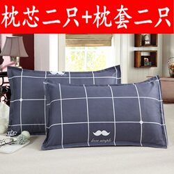 A Pair of Pillow Cores with Removable and Washable Zipper Pillowcases, Single Pillow for Adults, Neck and Shoulder Support, Sleep Aid