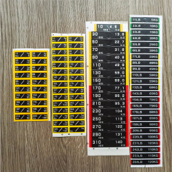 Equipment Weight Block Weight Label Stickers Gym Weight Block Stickers Strength Equipment Weight Block Label Stickers