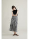 SONDERS design model two colors irregular deconstruction cross-layer cloth slit commuting mid-length skirt