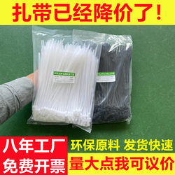 【High Strength, Anti-Aging, Not Easy to Break】Nylon Cable Ties, White Plastic Binding Ties, Black Dog Strangulation Ties