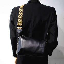 Trendy New Large-Capacity Crossbody Bag, Gym Bag, Men's Soft Leather Fashion Shoulder Bag, Simple and Trendy Men's Bag, Large Bag