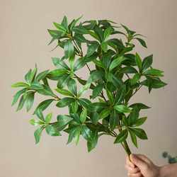 Artificial Greenery with Bell-Shaped Leaves, Indoor and Outdoor Landscaping, Decorative Dead Branches, Fake Branches, Plastic Fake Green Leaves