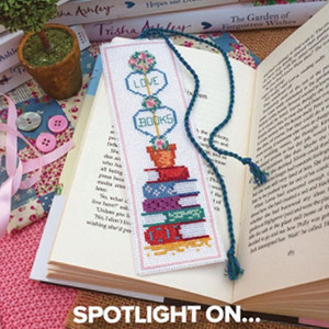 
2024 Nini Handmade DMC Cross Stitch Kit Bookmark DIY Material Package Book and Flower Self-Embroidery Gift