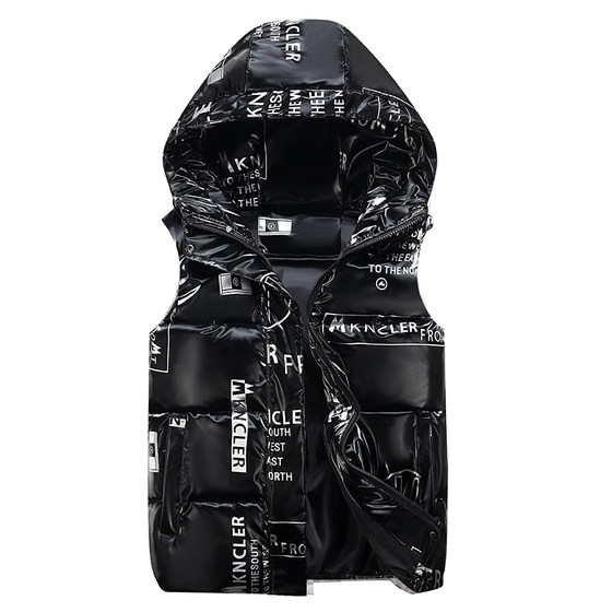 
Autumn and winter down cotton vest men's glossy vest waistcoat no-wash new Korean style warm cotton tops couple jackets