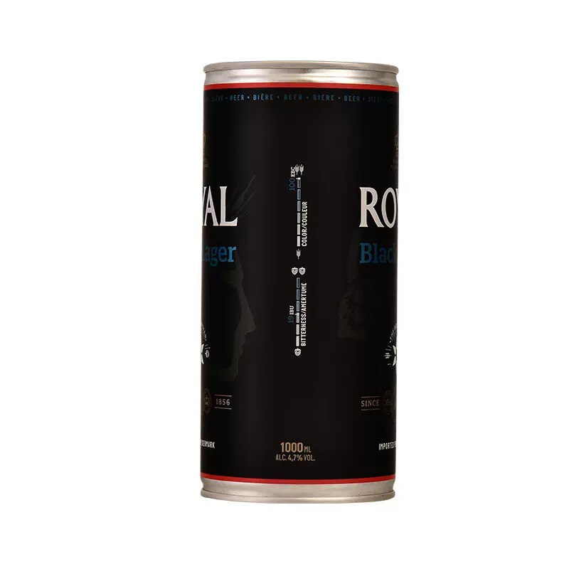 原装进口啤酒 royal brown皇家丹麦royal黑啤酒1l*12听整箱大容量
